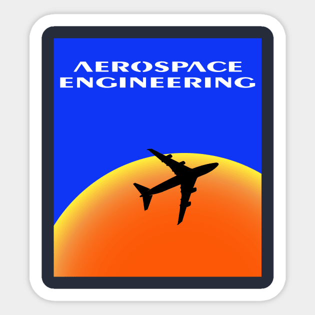 aerospace engineer, airplane engineering Sticker by PrisDesign99